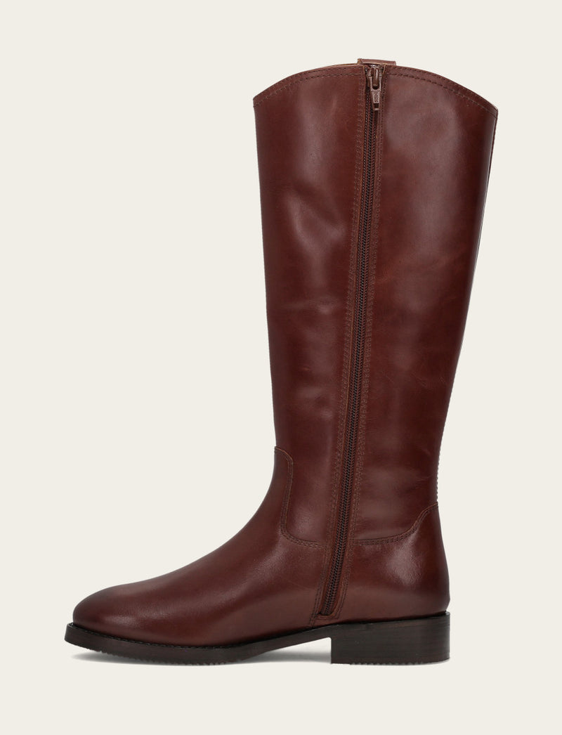 Melissa Button Tall Inside Zip - Saddle - Inside