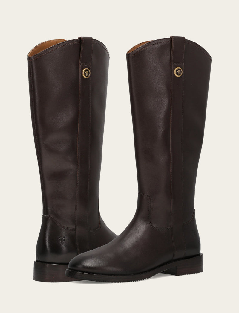 Melissa Button Tall Inside Zip - Dark Brown - Pair