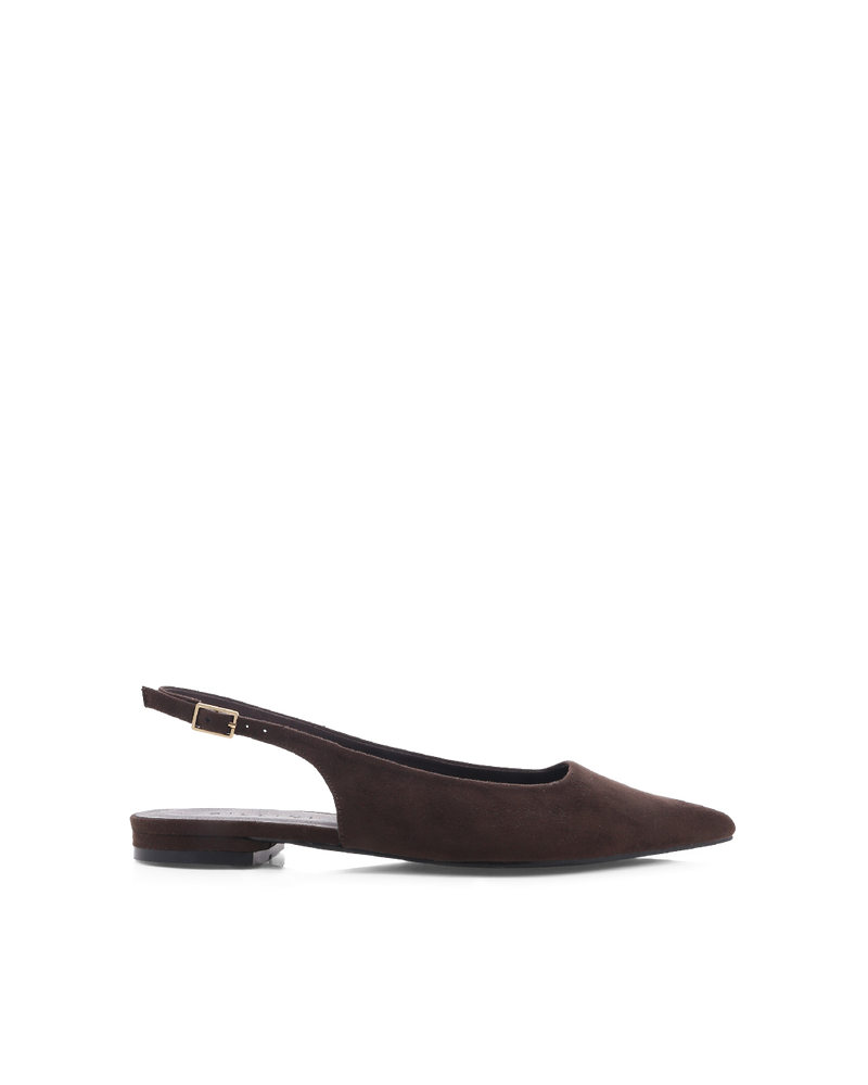 MOANA - DARK CACAO SUEDE-Flats-Billini-Billini