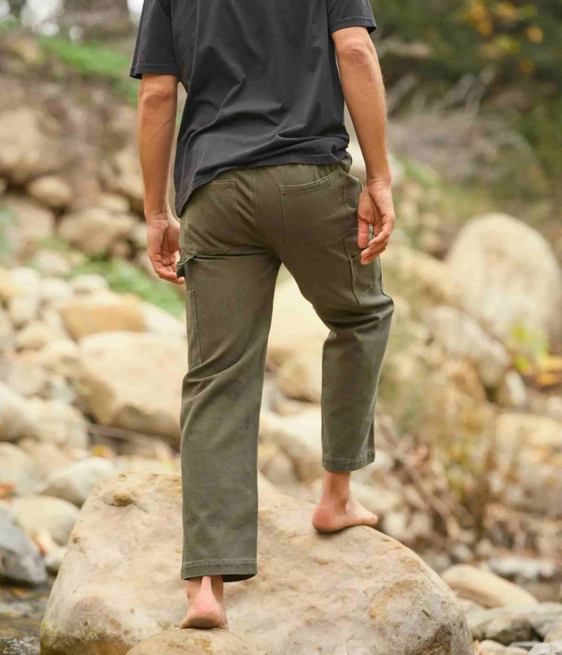 Mollusk Canvas Work Pants in Rover Green