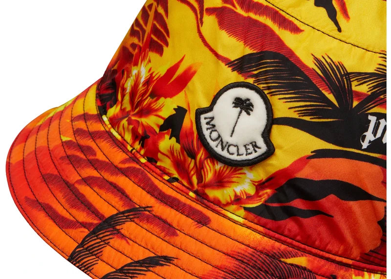 Moncler x Palm Angels Printed Bucket Hat Orange