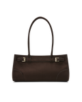 NADIA SHOULDER BAG - DARK CACAO SUEDE-Handbags-Billini-Billini