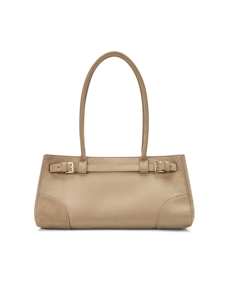 NADIA SHOULDER BAG - STONE SUEDE-Handbags-Billini-Billini