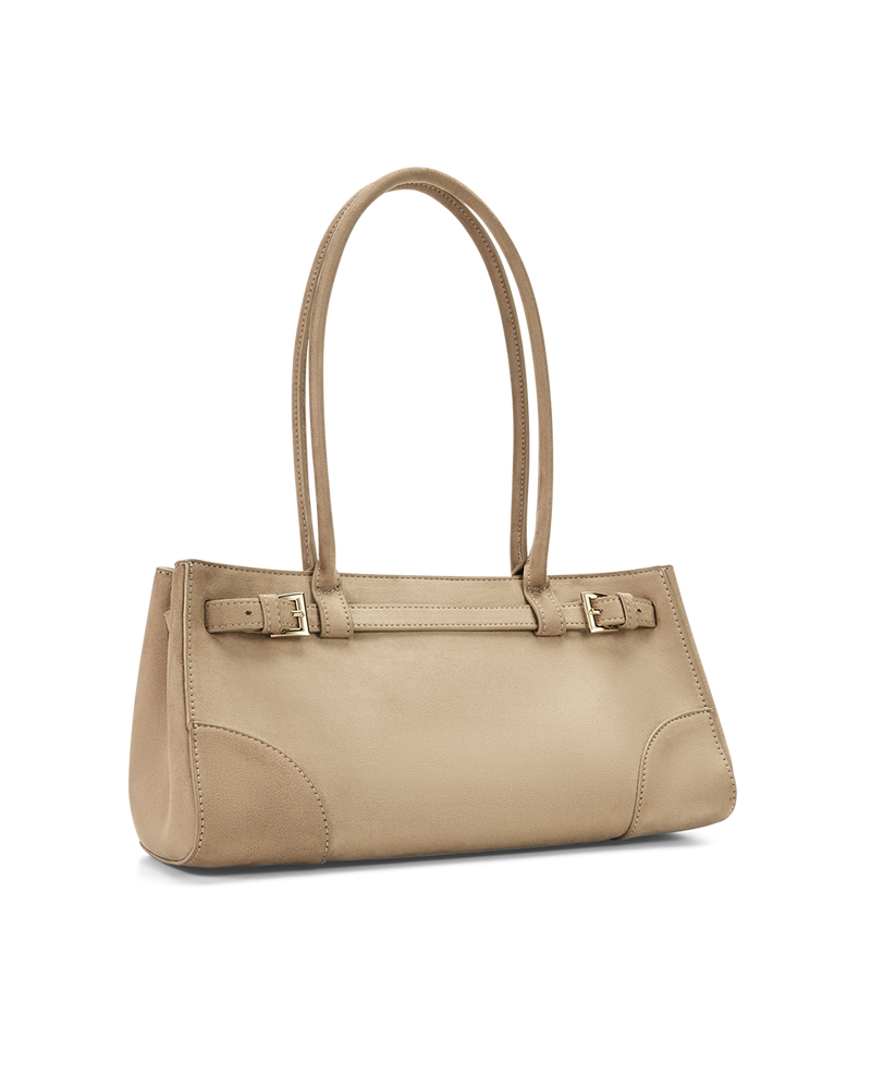 NADIA SHOULDER BAG - STONE SUEDE-Handbags-Billini-Billini
