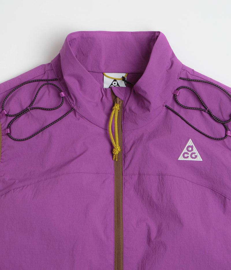 Nike ACG Death Bloom Vest in Bold Berry and Mosswood Brown / Summit White