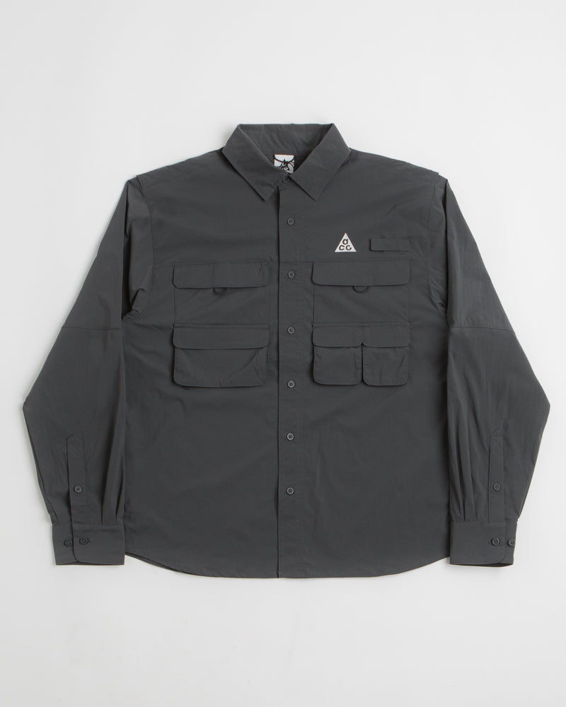 Nike ACG Orb Weaver Shirt in Anthracite and Summit White / Summit White