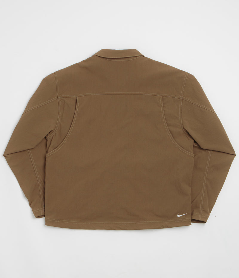 Nike ACG Smith Summit Jacket in Mosswood Brown and Light Khaki / Summit White