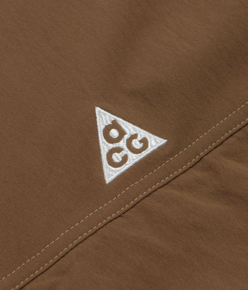 Nike ACG Smith Summit Jacket in Mosswood Brown and Light Khaki / Summit White