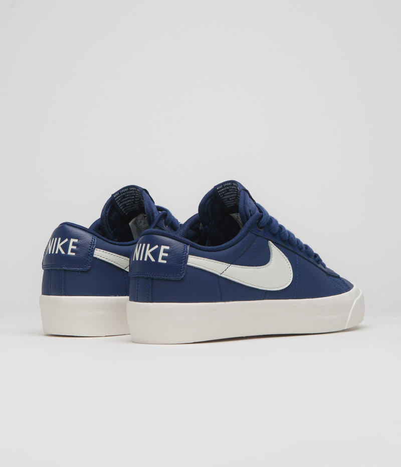 Nike SB Blazer Low Pro GT Shoes in Blue Void and Sail and Blue Void
