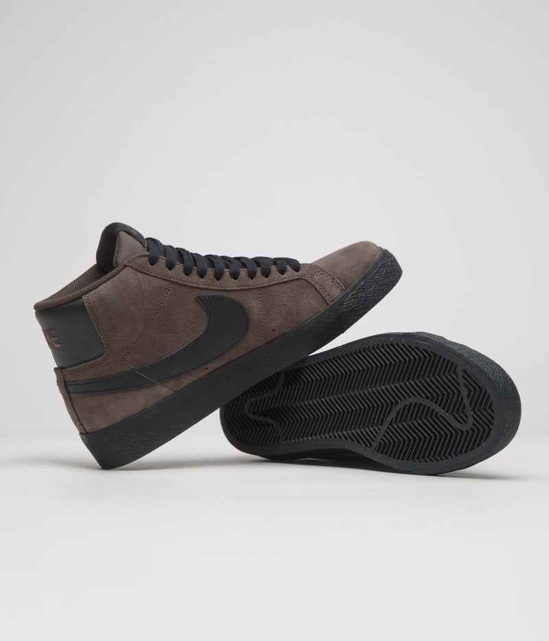 Nike SB Blazer Mid Shoes in Baroque Brown and Black and Baroque Brown