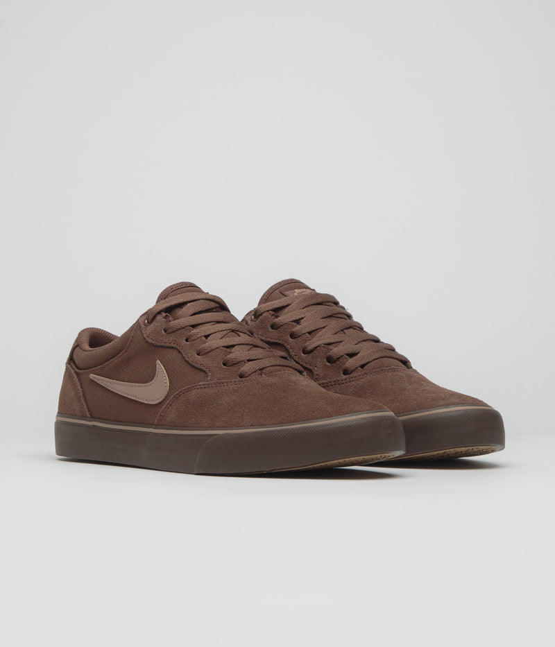 Nike SB Chron 2 Shoes in Fauna Brown and Desert Dust and Baroque Brown