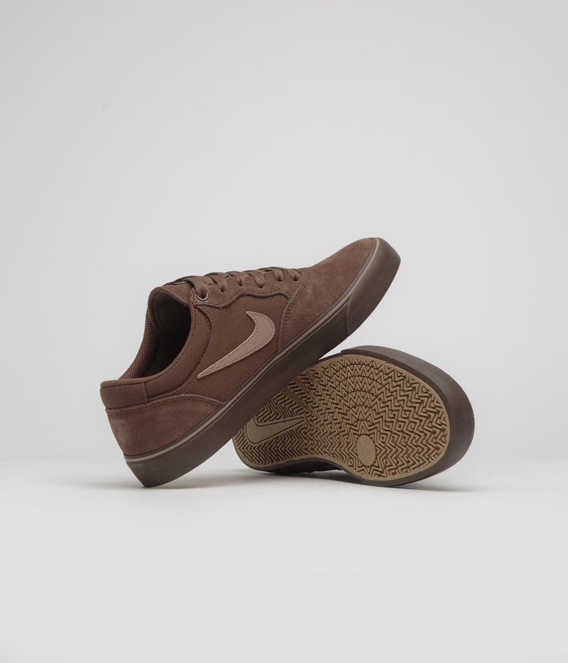 Nike SB Chron 2 Shoes in Fauna Brown and Desert Dust and Baroque Brown