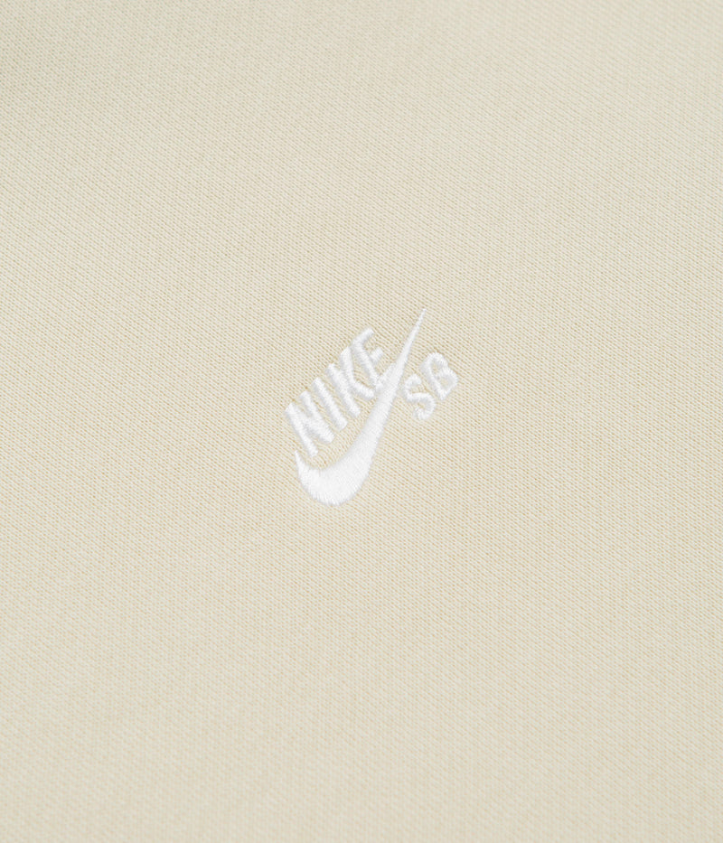 Nike SB Essential Logo Crewneck Sweatshirt in Light Khaki and White