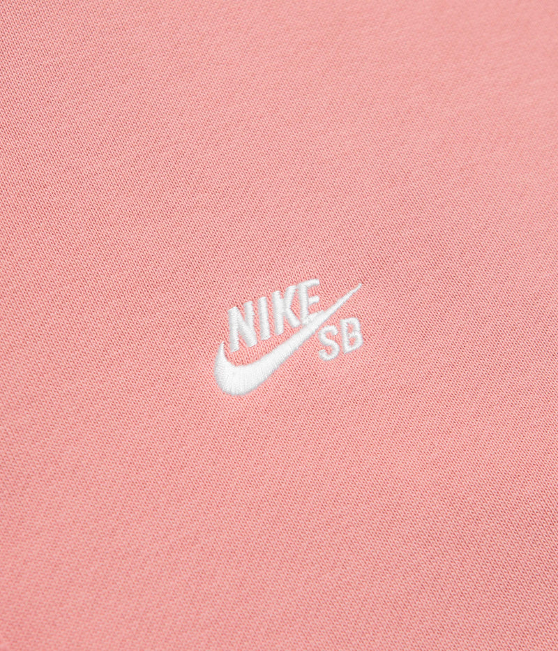 Nike SB Essential Logo Hoodie in Red Stardust and White