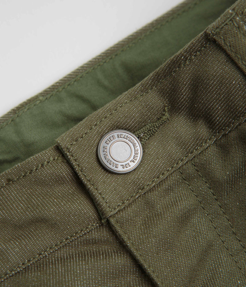 Nike SB Loose Denim Pants in Medium Olive