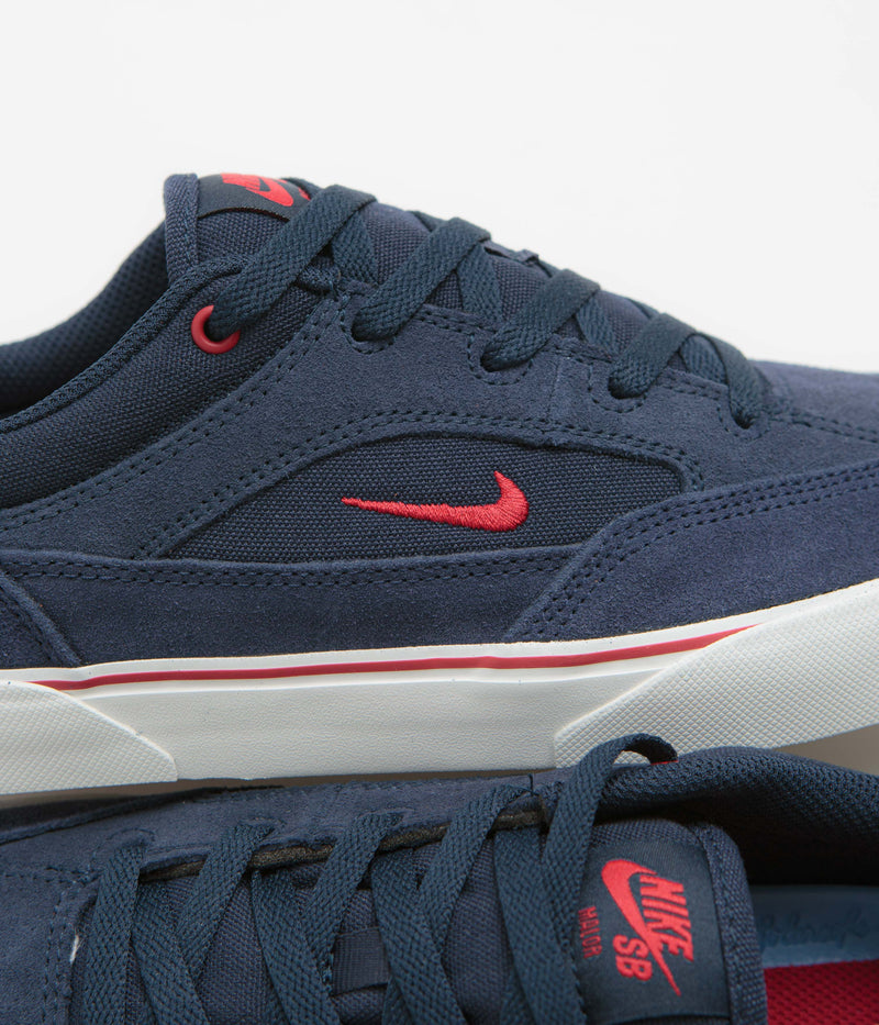 Nike SB Malor Shoes in Obsidian and Gym Red and Midnight Navy