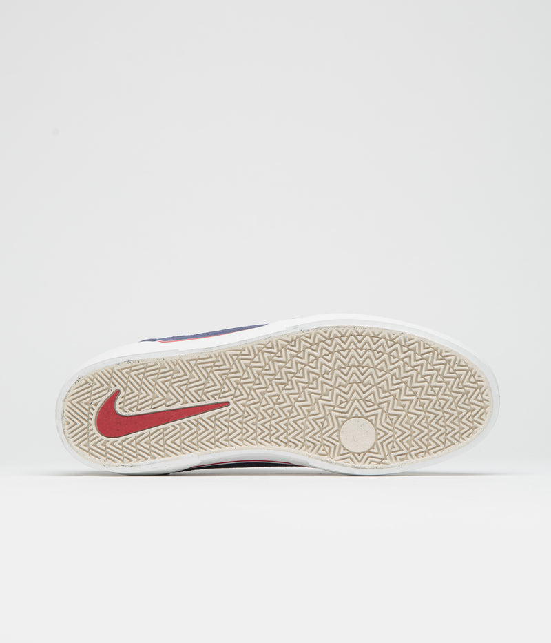 Nike SB Malor Shoes in Obsidian and Gym Red and Midnight Navy