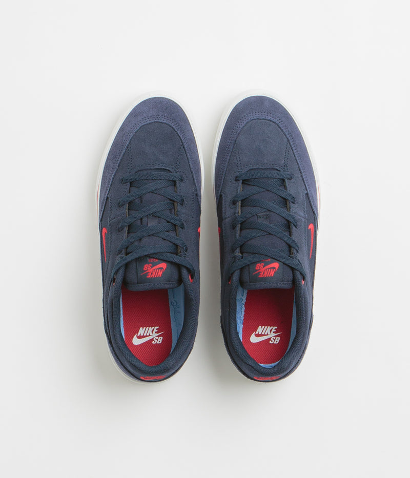 Nike SB Malor Shoes in Obsidian and Gym Red and Midnight Navy