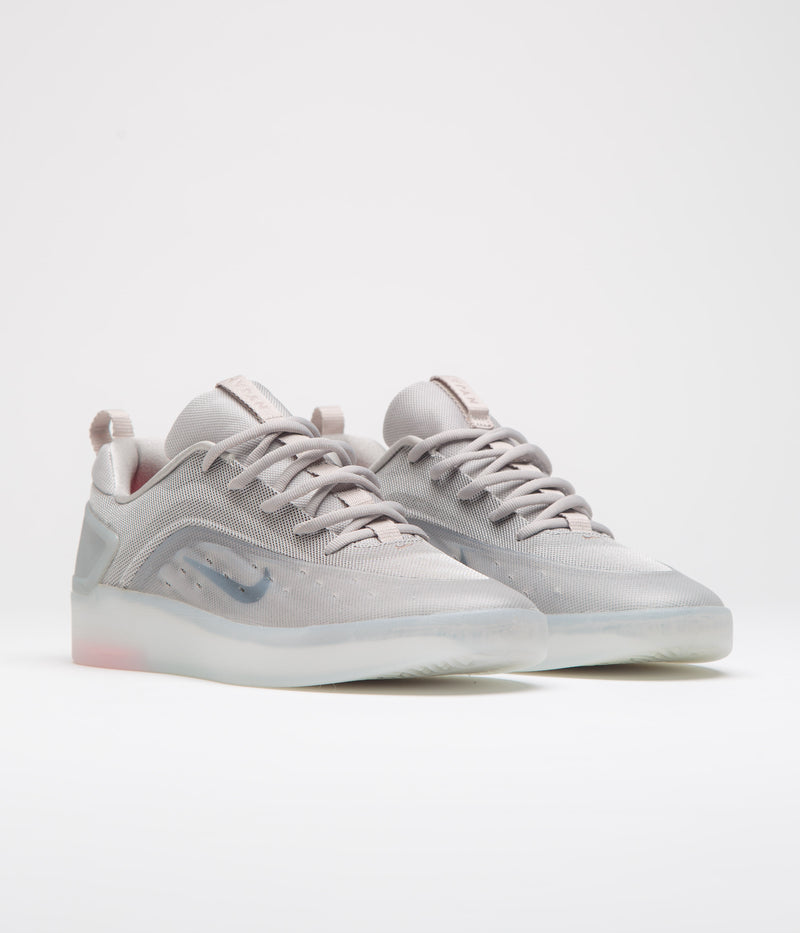Nike SB Nyjah 4 Shoes in College Grey and Mink Brown and Light Silver