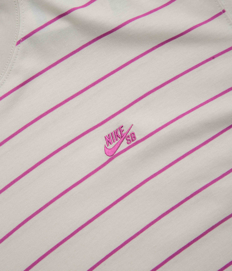 Nike SB Striped T-Shirt in Light Bone