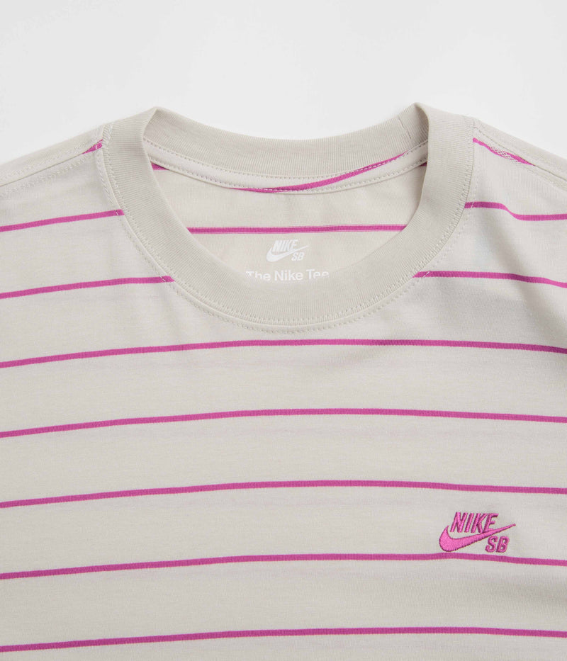 Nike SB Striped T-Shirt in Light Bone