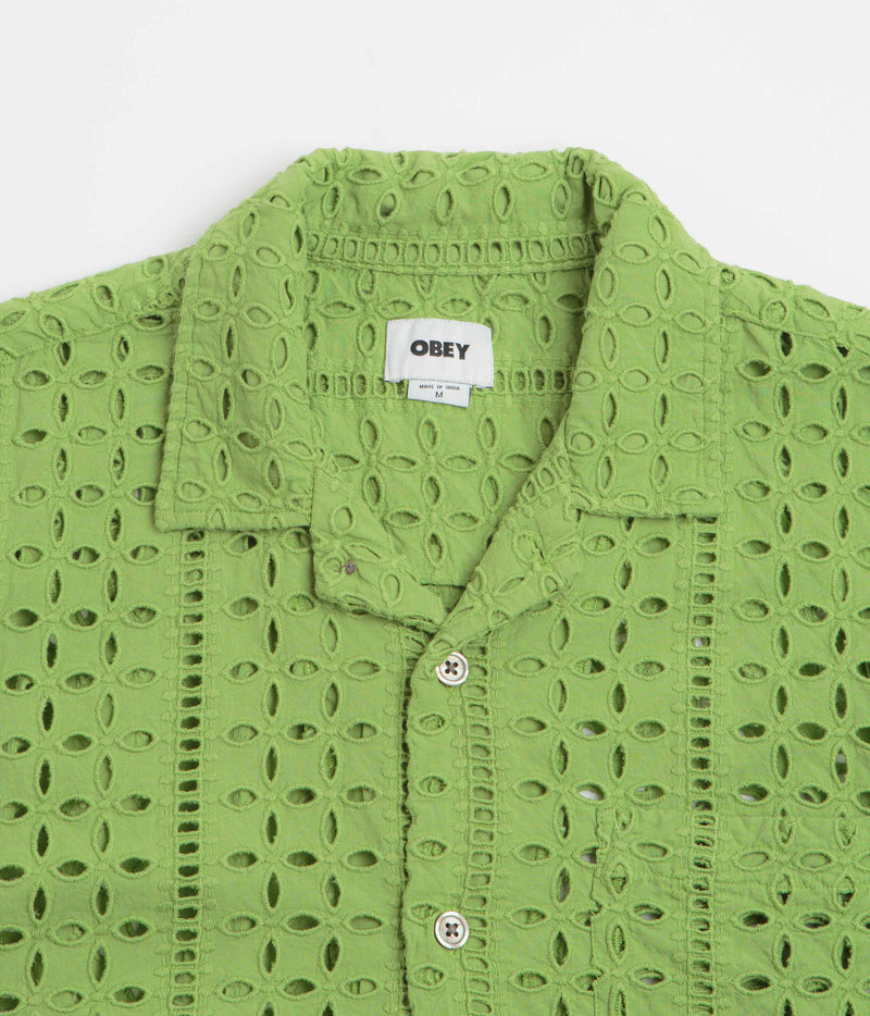 Obey Ayers Short Sleeve Shirt in Piquant Green