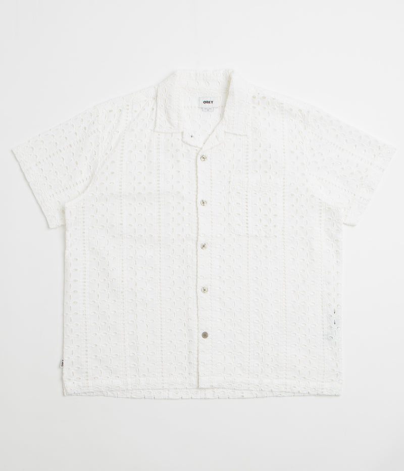 Obey Ayers Short Sleeve Shirt in White