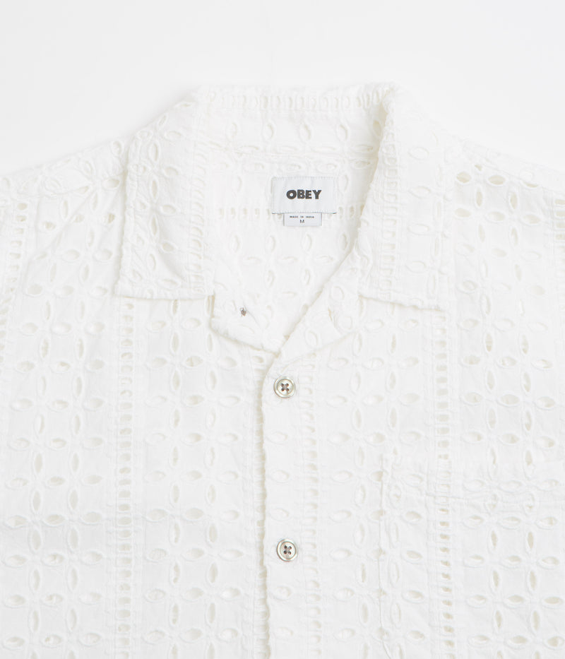 Obey Ayers Short Sleeve Shirt in White