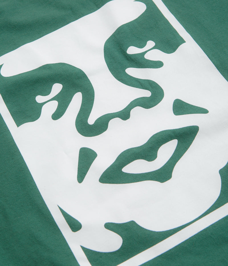 Obey Bold Icon Face T-Shirt in Pigment Rain Forest