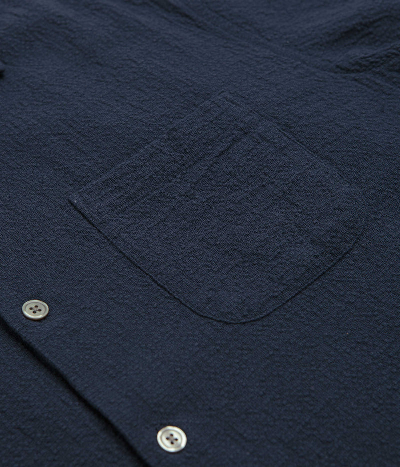 Obey Curtis Short Sleeve Shirt in Navy