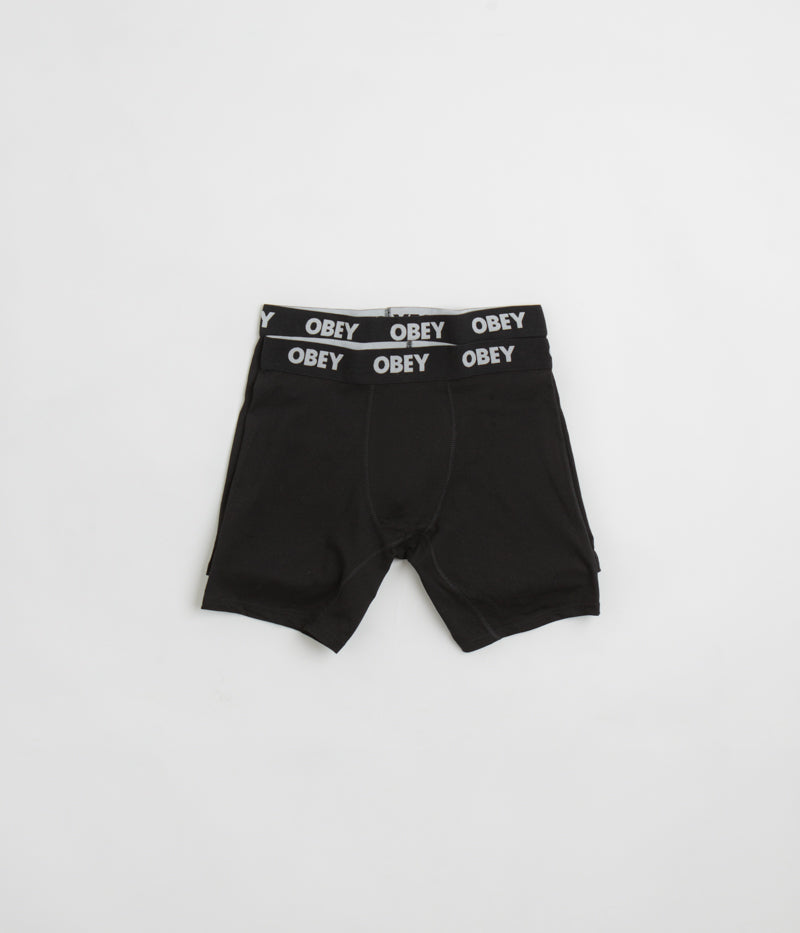 Obey Established Work Boxers (2 Pack) in Black