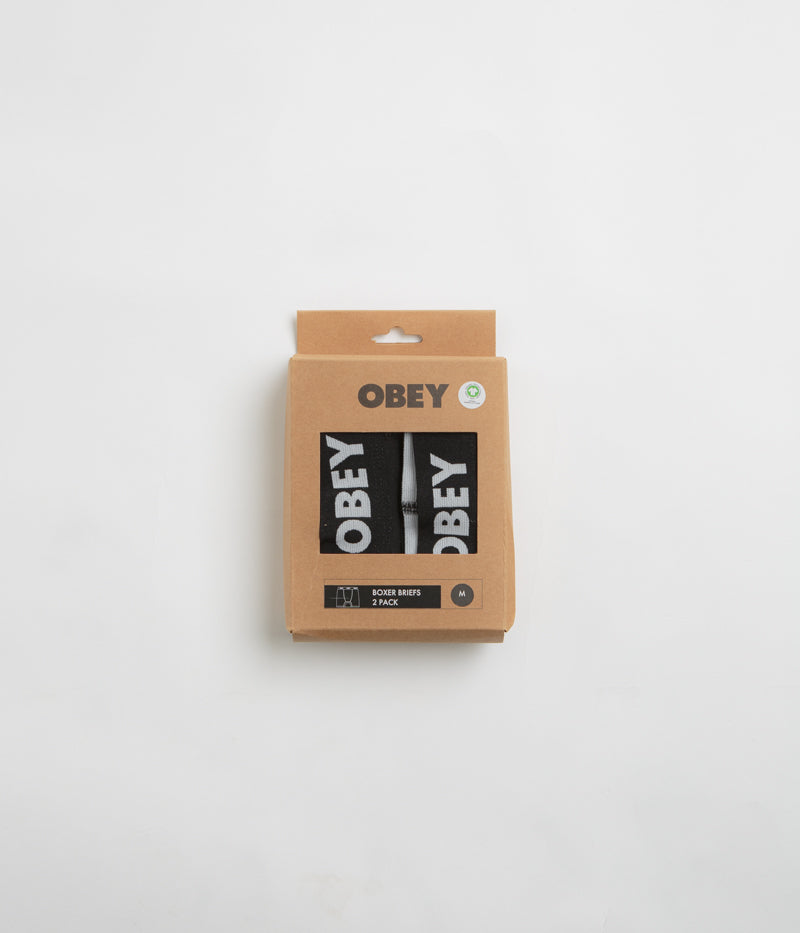 Obey Established Work Boxers (2 Pack) in Black
