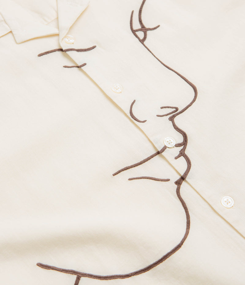 Obey Frances Short Sleeve Shirt in Unbleached Multi