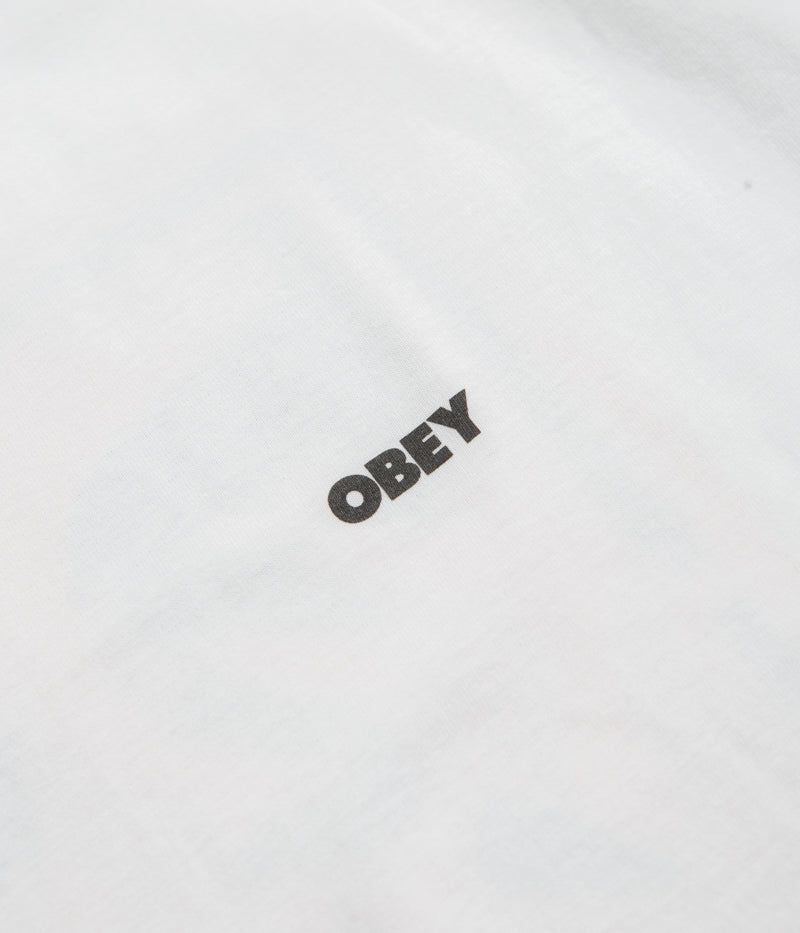 Obey Icon Stencil Flame T-Shirt in White