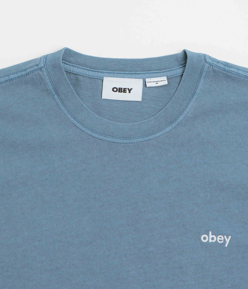 Obey Lowercase Pigment T-Shirt in Pigment Coronet Blue