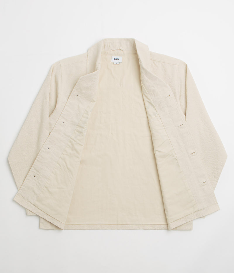 Obey Vesta Shirt Jacket in Egret