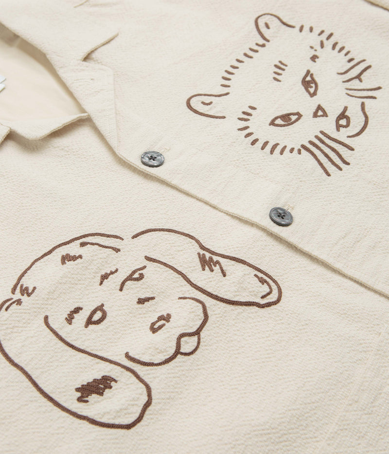 Obey Vesta Shirt Jacket in Egret