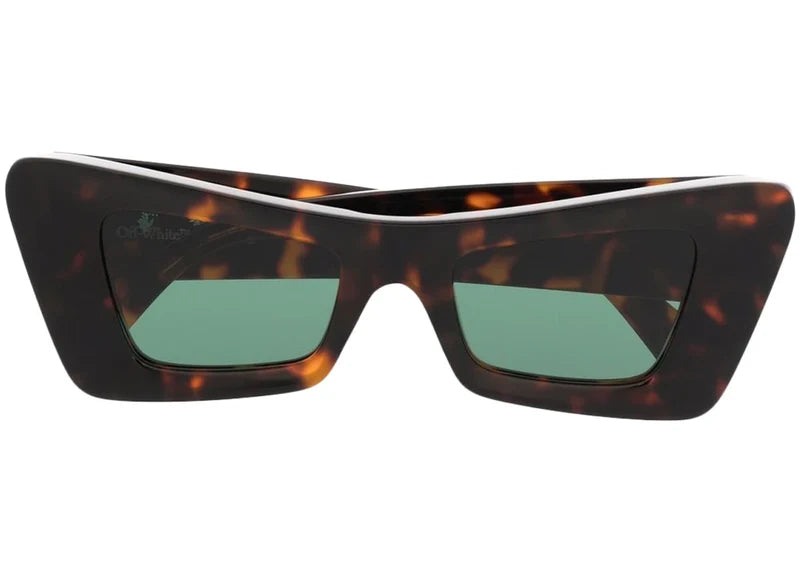 OFF-WHITE Accra Cat-Eye Sunglasses Tortoiseshell/Green