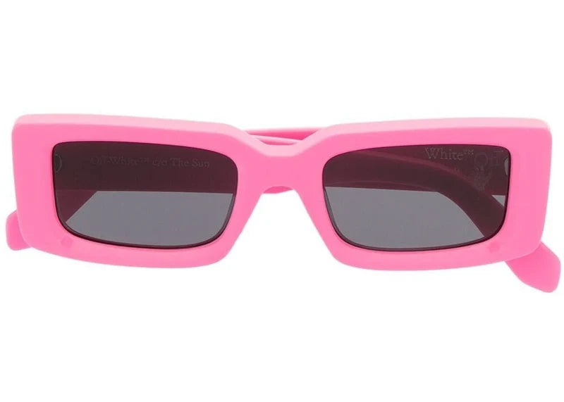 OFF-WHITE Arthur Square Frame Sunglasses Fluo Pink/White (OWRI023R21PLA0013001)