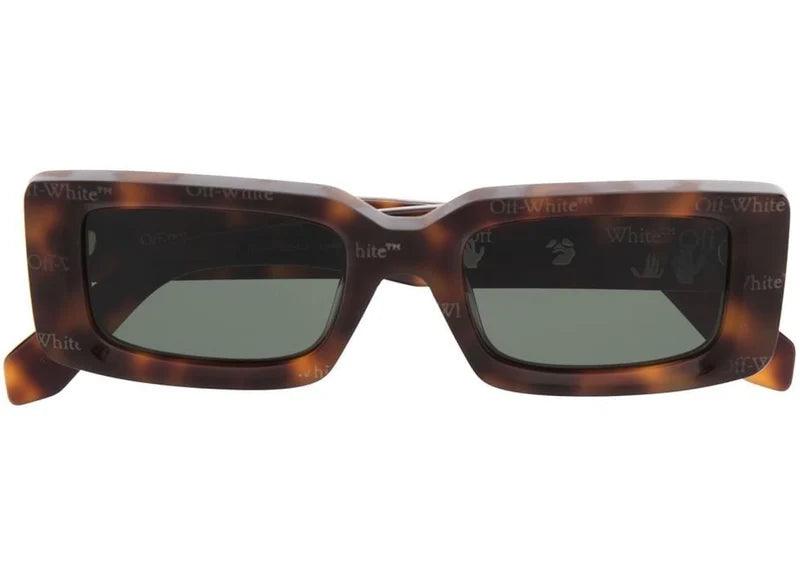 OFF-WHITE Arthur Square Frame Sunglasses Havana Brown/White/Grey (OWRI023R21PLA0016001)