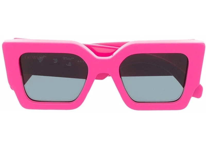 OFF-WHITE Catalina Rectangular Frame Sunglasses Fuchsia/Dark Grey/White (OERI003Y21PLA0013207 / OERI003C99PLA0016807)