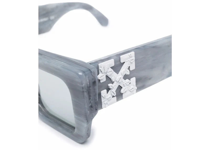 OFF-WHITE Catalina Rectangular Frame Sunglasses Light Grey/Light Grey/White (OERI003Y21PLA0010505)