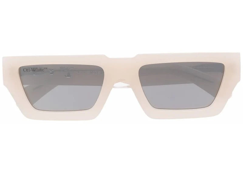 OFF-WHITE Manchester Rectangular Frame Sunglasses Beige/Silver/White (OERI002Y21PLA0016172)