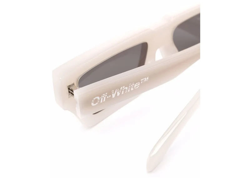 OFF-WHITE Manchester Rectangular Frame Sunglasses Beige/Silver/White (OERI002Y21PLA0016172)