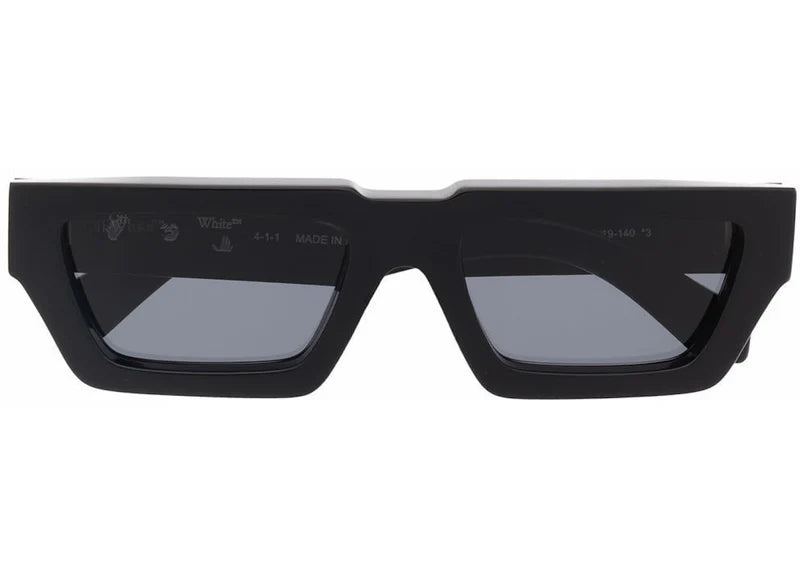 OFF-WHITE Manchester Rectangular Frame Sunglasses Black/Dark Grey/White (OERI002Y21PLA0011007)