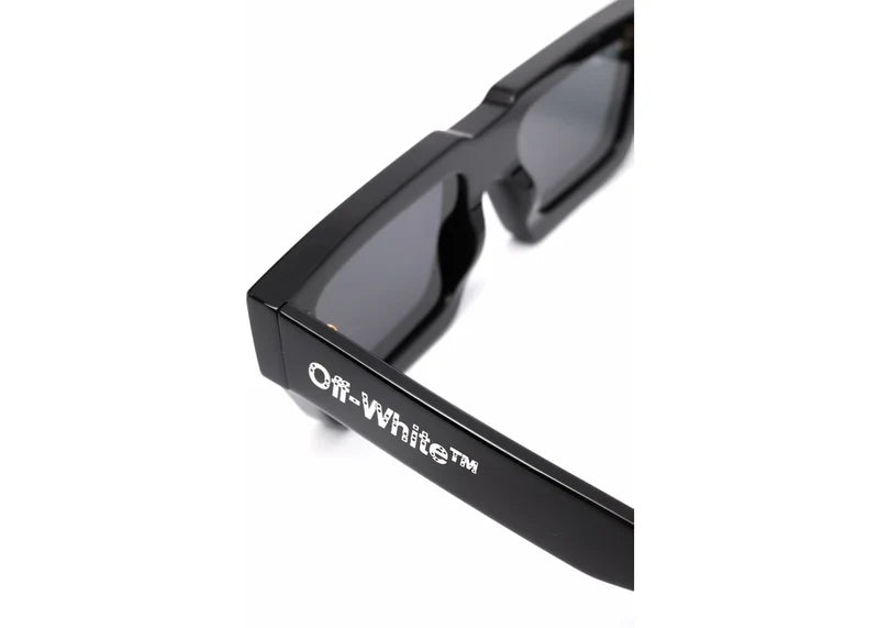 OFF-WHITE Manchester Rectangular Frame Sunglasses Black/Dark Grey/White (OERI002Y21PLA0011007)