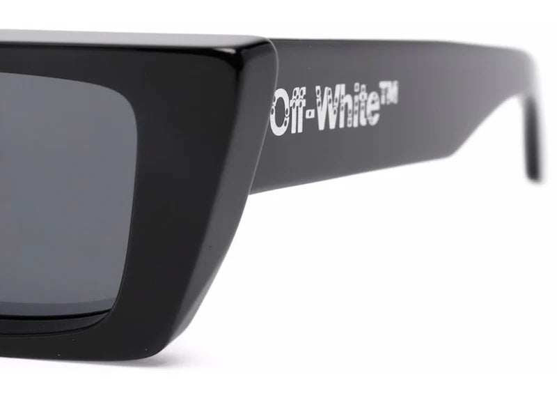 OFF-WHITE Marfa Rectangular Frame Sunglasses Black/Dark Grey/White (OERI010Y21PLA0011007)