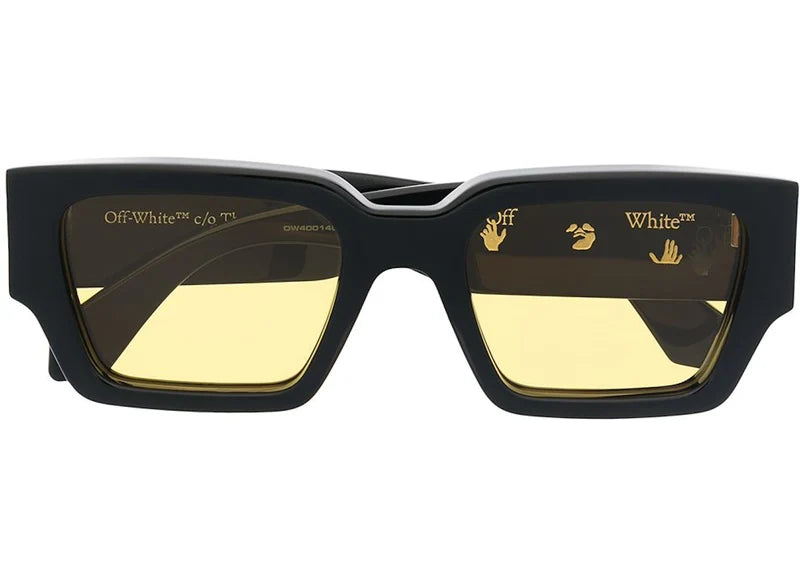 OFF-WHITE Mari Rectangular Frame Sunglasses Black/Yellow (OMRI010R21PLA0011018)