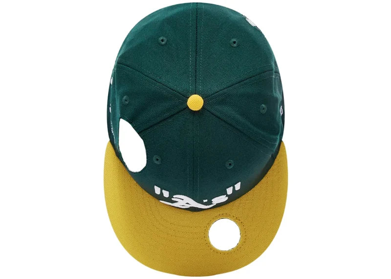 OFF-WHITE x MLB Oakland Athletics Cap Green/Yellow/White