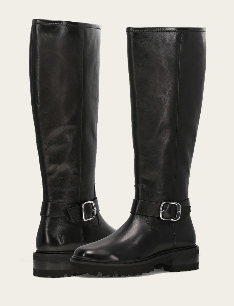 Olivia Buckle Tall - Black - Pair